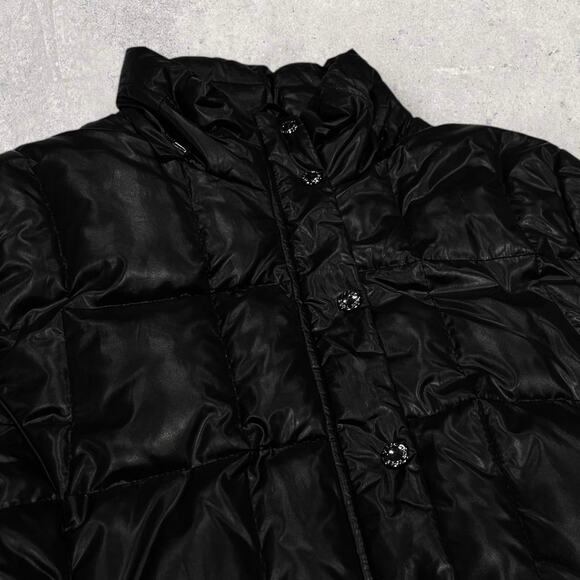 ★ Marc New York Quilted Black Button-Up Puffer Jacket w/ High Collar ★ - Picture 2 of 7